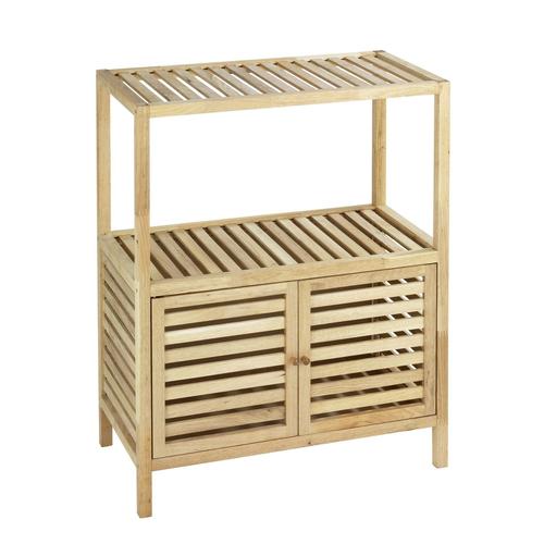 Etagère De Salle De Bain En Bois Norway - L. 67,5 X H. 86 Cm - Marron Noix