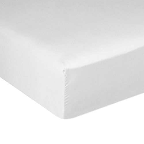Drap Housse 140x190 + 30 Cm Satin De Coton Blanc