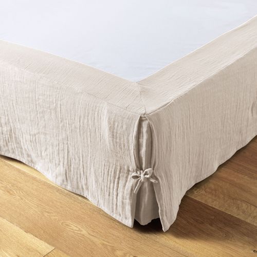 Cache Sommier 90x190 Cm Gaze De Coton Gaïa Naturel