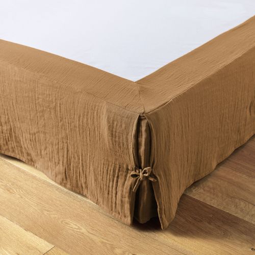 Cache Sommier 180x200 Cm Gaze De Coton Gaïa Camel