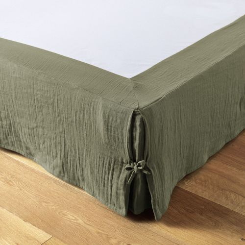 Cache Sommier 140x190 Cm Gaze De Coton Romarin