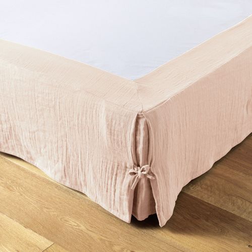 Cache Sommier 180x200 Cm Gaze De Coton Guimauve