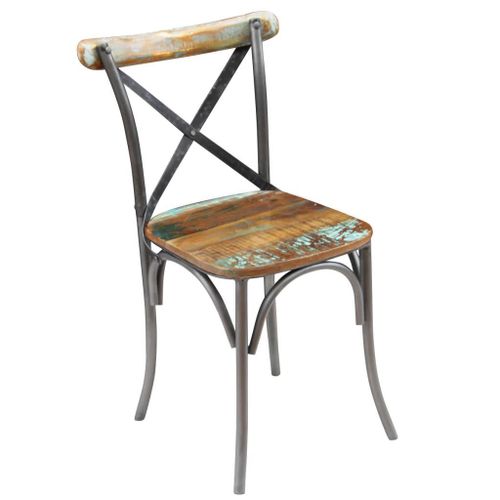 Chaises De Salle À Manger 4 Pcs Bois De Récupération Solide Wis