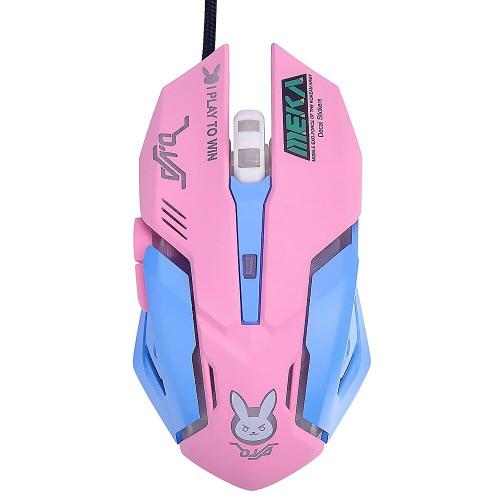 Souris optique filaire USB respirante 2400dpi, 6 boutons, pour PC, ordinateur de bureau, ordinateur portable, de jeu, pour OW DVA overwatch, livraison directe