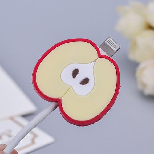 Protecteur De Câble De Chargeur De Téléphone, Morsure De Fruit De Dessin Animé, Mignon, Cordon Souple, Accessoires De Téléphone, Lightning/Microusb/Connecteur De Type C