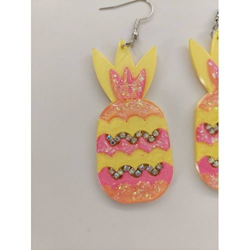 Boucles D'oreilles Ananas Colorées