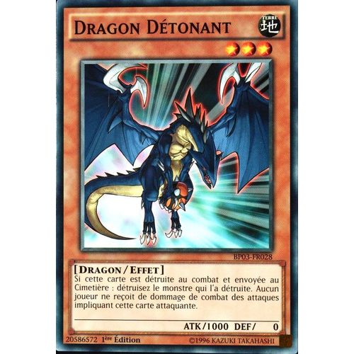 Carte Yu-Gi-Oh Bp03-Fr028 Dragon Détonant (Exploder Dragon) - Commune Neuf Fr