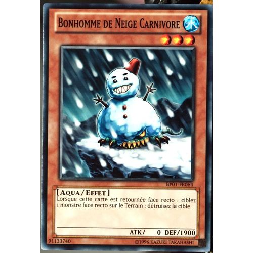 Carte Yu-Gi-Oh Bp01-Fr064 Bonhomme De Neige Carnivore Commune Neuf Fr