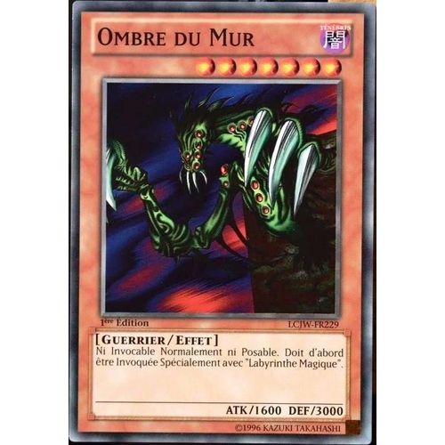 Carte Yu-Gi-Oh Lcjw-Fr229 Ombre Du Mur (Wall Shadow) - Commune Neuf Fr