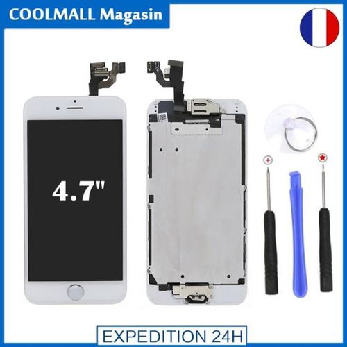 Ecran Pour Iphone 6 Blanc Complet Vitre Tactile + Lcd Sur Chassis + Outils