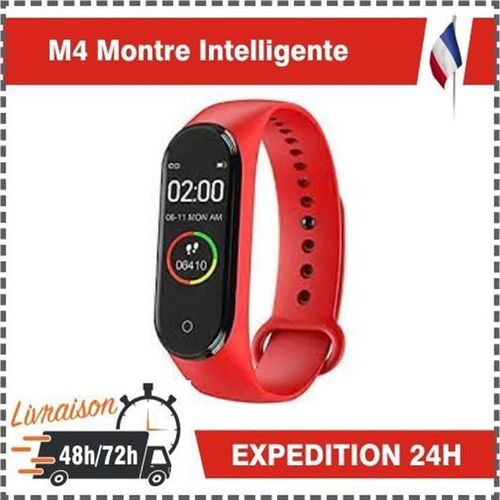 M4 Montre Intelligente Bluetooth Sport Montres Santé Bracelet Fréquence Podomètr (Reuge)