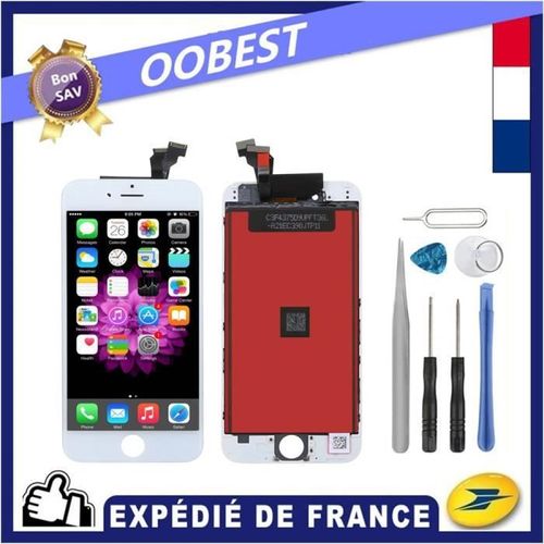 Ecran Pour Iphone 6 Blanc Vitre Tactile + Lcd Sur Chassis + Outils
