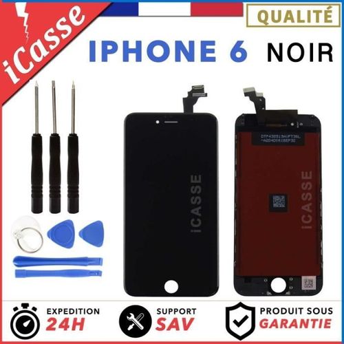 Vitre Tactile Iphone 6 Noir + Ecran Lcd Retina Sur Chassis + Outils