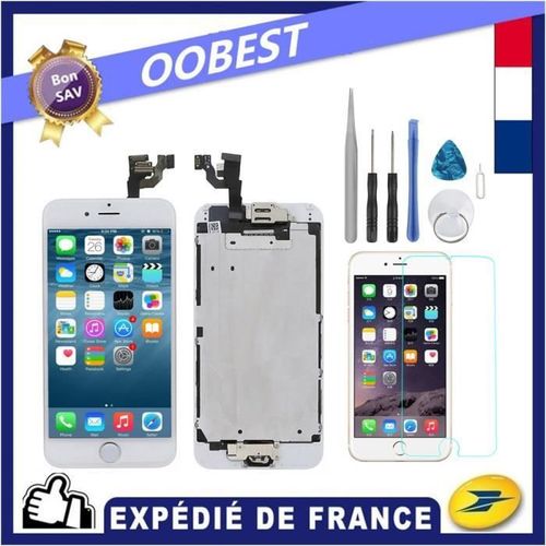 Ecran Complet Lcd + Vitre Tactile Pour Iphone 6 , Home Button + Film - Blanc