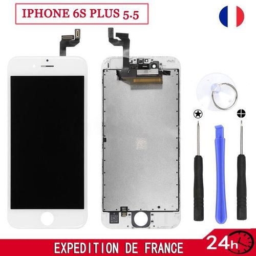 Blanc Ecran Lcd Pour Iphone 6s Plus 5.5 Sur Chassis + Vitre Tactile Complet + Outils Teste