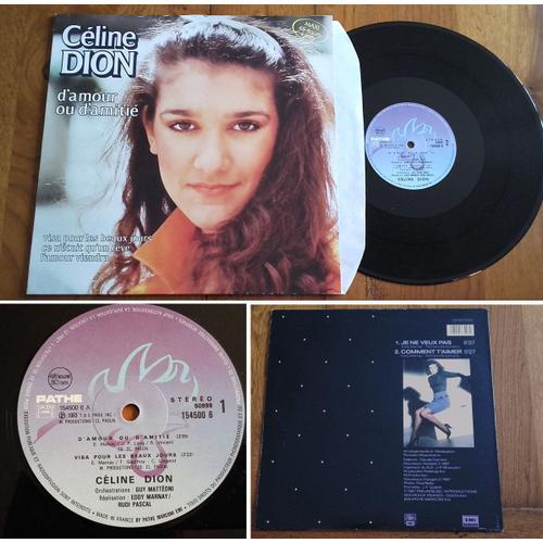 Celine Dion Maxi 45t Vinyle 12" D'amour Et D'amitie France 1983