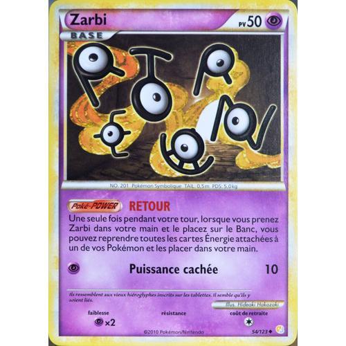 Carte Pokémon 54/123 Zarbi 50 Pv Heartgold Soulsilver Neuf Fr