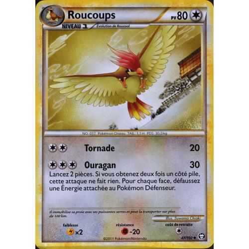 Carte Pokémon 47/102 Roucoups 80 Pv Hs Triomphe Neuf Fr