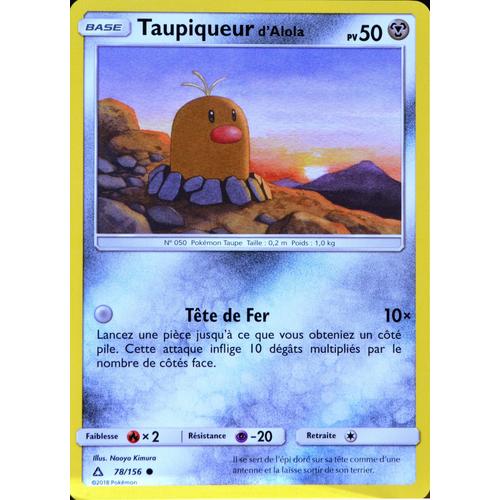Carte Pokémon 78/156 Taupiqueur D'alola Sl5 - Soleil Et Lune - Ultra Prisme Neuf Fr