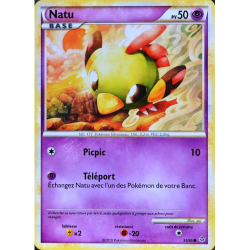 Carte Pokémon 55/95 Natu 50 Pv Hs Déchainement Neuf Fr