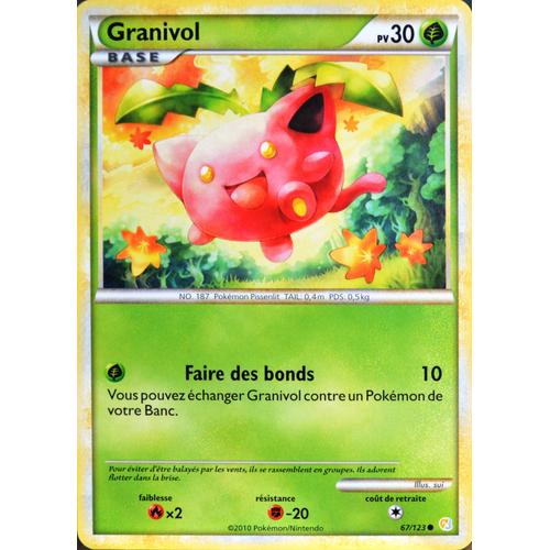 Carte Pokémon 67/123 Granivol 30 Pv Heartgold Soulsilver Neuf Fr
