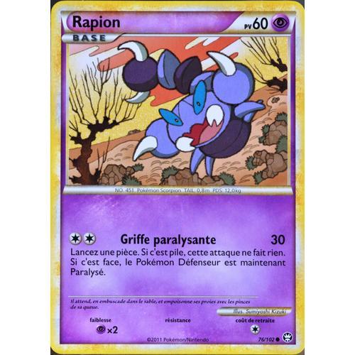 Carte Pokémon 76/102 Rapion 60 Pv Hs Triomphe Neuf Fr