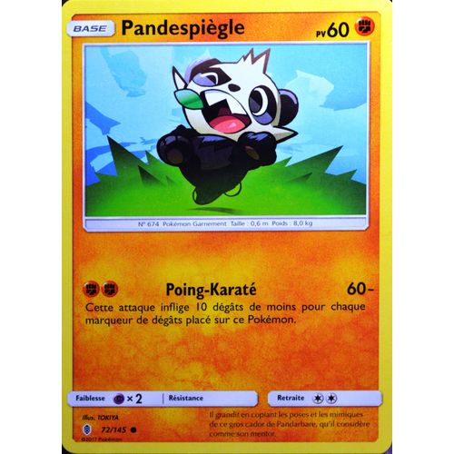 Carte Pokémon 72/145 Pandespiègle 60 Pv Sl2 - Soleil Et Lune - Gardiens Ascendants Neuf Fr