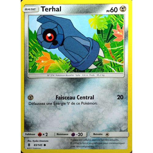 Carte Pokémon 83/145 Terhal 60 Pv Sl2 - Soleil Et Lune - Gardiens Ascendants Neuf Fr