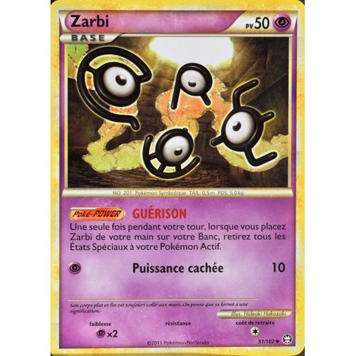 Carte Pokémon 51/102 Zarbi 50 Pv Hs Triomphe Neuf Fr