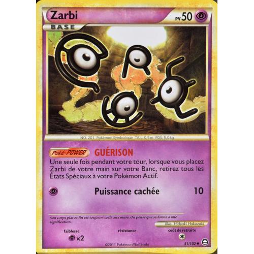 Carte Pokémon 51/102 Zarbi 50 Pv Hs Triomphe Neuf Fr