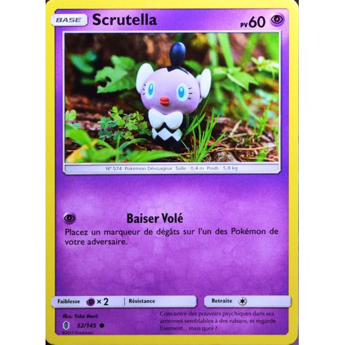 Carte Pokémon 52/145 Scrutella 60 Pv Sl2 - Soleil Et Lune - Gardiens Ascendants Neuf Fr