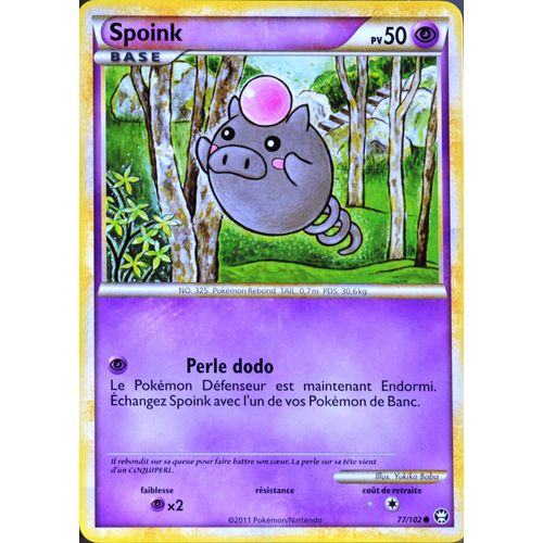 Carte Pokémon 77/102 Spoink 50 Pv Hs Triomphe Neuf Fr