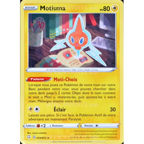 Carte Pokémon 034/072 Motisma ? Eb4.5 - Épée Et Bouclier  Destinées Radieuses Neuf Fr