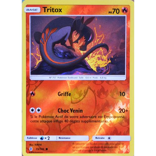 Carte Pokémon 15/145 Tritox 70 Pv - Reverse Sl2 - Soleil Et Lune - Gardiens Ascendants Neuf Fr