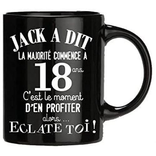 Mug Jack A Dit 18 Ans - Noir