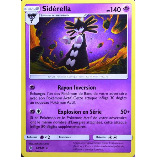 Carte Pokémon 54/145 Sidérella 140 Pv Sl2 - Soleil Et Lune - Gardiens Ascendants Neuf Fr