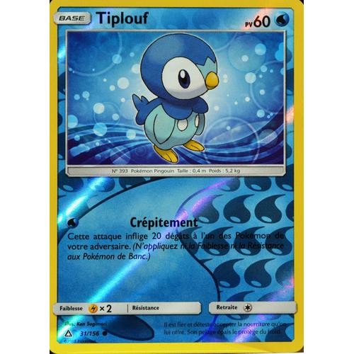 Carte Pokémon 31/156 Tiplouf - Reverse Sl5 - Soleil Et Lune - Ultra Prisme Neuf Fr