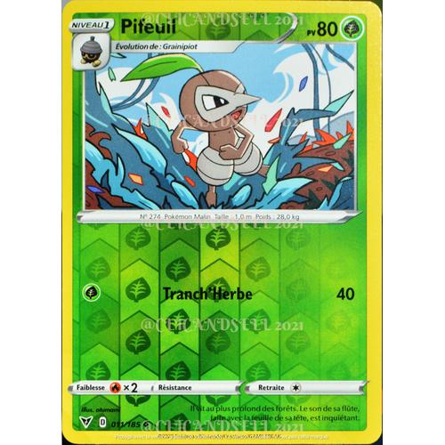 Carte Pokémon 011/185 Pifeuil ? Eb04 - Épée Et Bouclier  Voltage Éclatant Neuf Fr