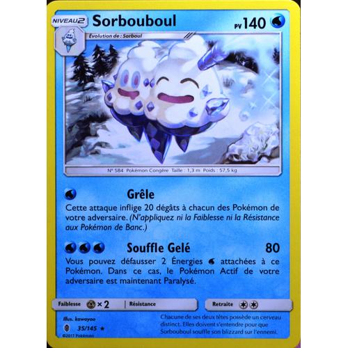 Carte Pokémon 35/145 Sorbouboul 140 Pv Sl2 - Soleil Et Lune - Gardiens Ascendants Neuf Fr