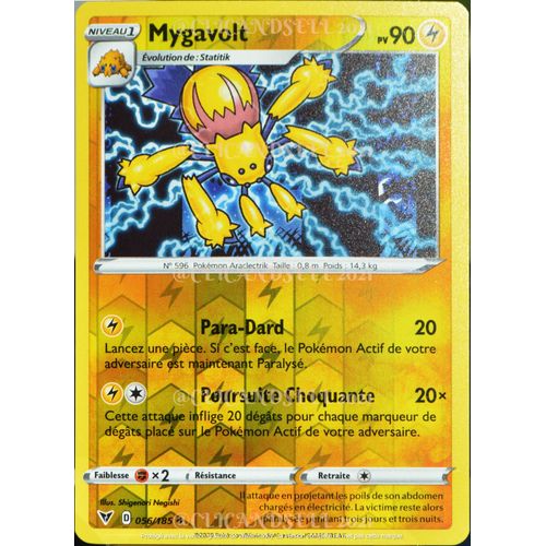 Carte Pokémon 056/185 Mygavolt ? Eb04 - Épée Et Bouclier  Voltage Éclatant Neuf Fr