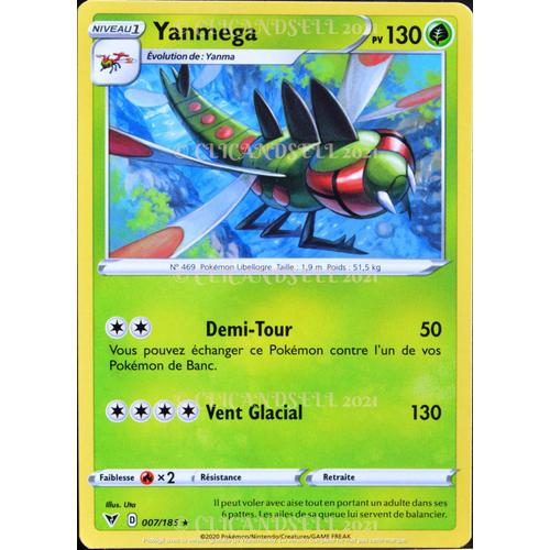 Carte Pokémon 007/185 Yanmega ? 130 Pv Eb04 - Épée Et Bouclier  Voltage Éclatant Neuf Fr