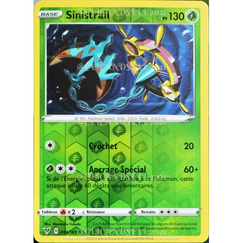 Carte Pokémon 019/185 Sinistrail ? Eb04 - Épée Et Bouclier  Voltage Éclatant Neuf Fr