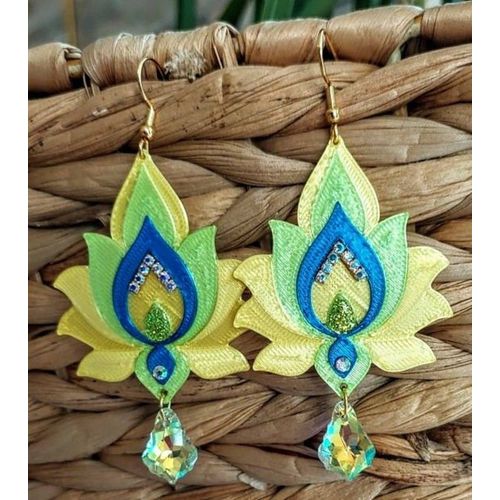 Bijoux Boucles D'oreilles Créatrice Lotus