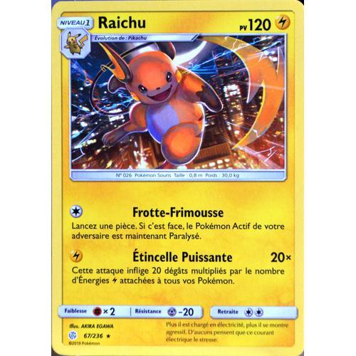Carte Pokémon 67/236 Raichu Sl12 - Soleil Et Lune - Eclipse Cosmique Neuf Fr