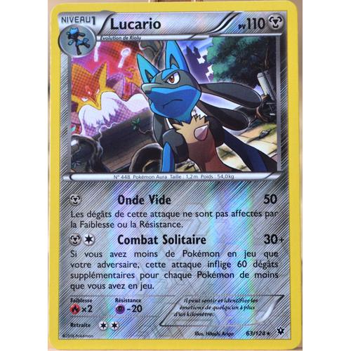 Carte Pokémon 63/124 Lucario 110 Pv - Holo Reverse Xy - Impact Des Destins Neuf Fr