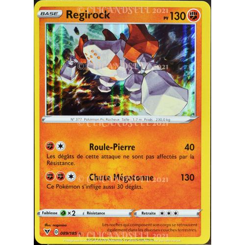 Carte Pokémon 089/185 Regirock ?H 130 Pv Eb04 - Épée Et Bouclier  Voltage Éclatant Neuf Fr