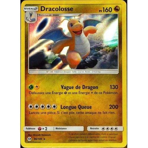 Carte Pokémon 96/149 Dracolosse 160 Pv - Holo Sm1 - Soleil Et Lune Neuf Fr