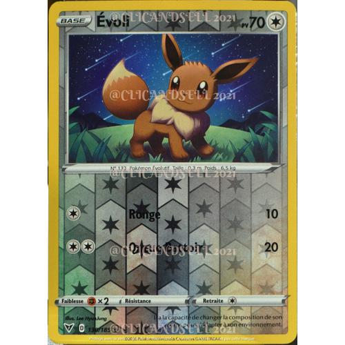 Carte Pokémon 130/185 Évoli ? Eb04 - Épée Et Bouclier  Voltage Éclatant Neuf Fr