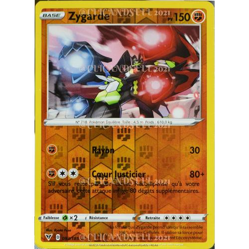 Carte Pokémon 093/185 Zygarde ?H 150 Pv - Reverse Eb04 - Épée Et Bouclier  Voltage Éclatant Neuf Fr
