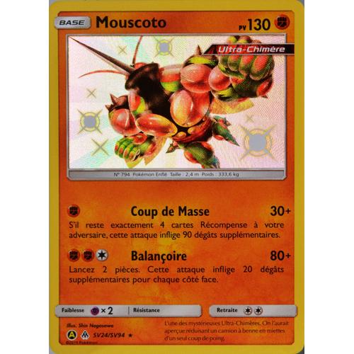 Carte Pokémon Sv24/Sv94 Mouscoto 130 Pv - Shiny Sl11.5 - Soleil Et Lune - Destinées Occultes Neuf Fr